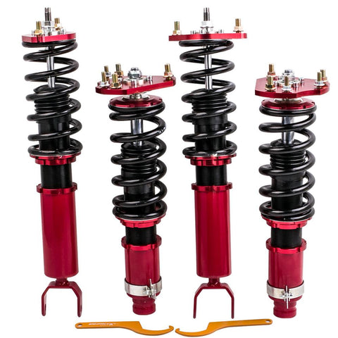 Compatible for Honda Prelude 1992 -2001 Shock Absorbers Adj. Height Complete Coilovers Kits MaxpeedingRods