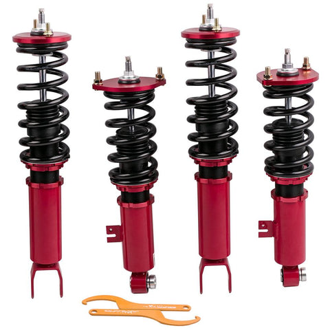 Compatible for Nissan Fairldy Z 300ZX z32 coilovers 1990 - 1996 Shock Absorber 4PCs 24-Way Damper Coilovers MaxpeedingRods