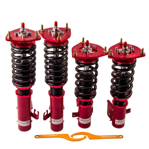 Compatible for Subaru Impreza WRX GC8 Adjustable Height Force Shock Absorbers Strut Coilovers MaxpeedingRods