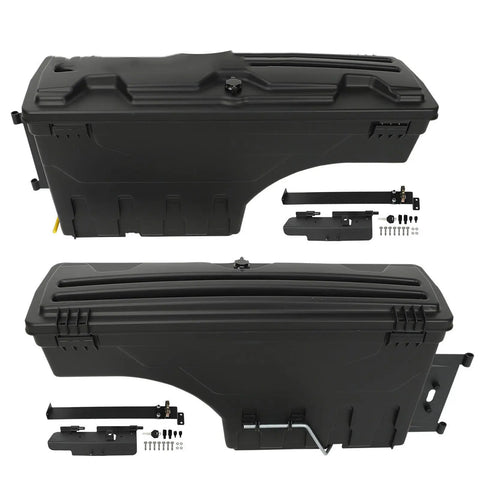 Driver & Passenger Side Storage Tool Box Truck Bed For Chevrolet/Gmc/Dodge/Ford BLACKHORSERACING