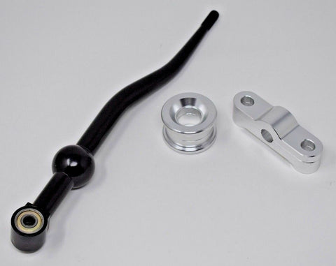 Dual Bend Short Shifter W/ Billet CNC B-Series Shift Linkage Bushings Civic USA MD Performance