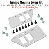 Engine Mounts Billet Aluminum Swap Kit For LS Conversion Chevelle Camaro Nova F1 Racing