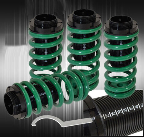 "Green Lowering Scaled Adjustable Coilover Spring Sleeves Kit For 1988-2000 Civic 
" AJP DIST