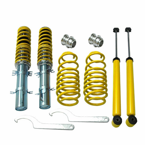 Fits 1999-2005 VW MK4 GOLF/GTI/JETTA/NEW BEETLEStreet Coilover Kit Yellow New YE SILICONEHOSEHOME