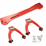 Fits 96-00 Honda Civic Acura Rear Subframe Brace Tie Bar + Front Camber Kit Red SILICONEHOSEHOME