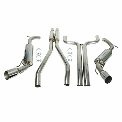 For 10-15 Chevy Camaro 3.6L V6 S/S Dual Catback Exhaust System Muffler Tip SILICONEHOSEHOME