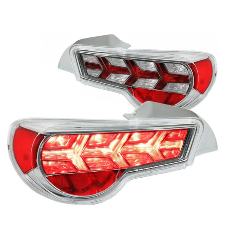 13-17 Fr-S/Brz [Sequential] Arrow Led Tail Light Chrome Housing Clear Signal DNA MOTORING
