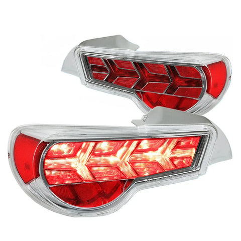 13-17 Fr-S/Brz [Sequential] Arrow Led Tail Lights Chrome Housing Red Signal DNA MOTORING