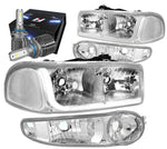 For 1992-1996 Ford F150/250/350/Bronco Headlight+Bumper W/Led Slim Style Black DNA MOTORING