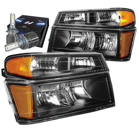 For 1994-2001 Ram 1500 2500 3500 Led Chrome/Clear Headlight W/Led Kit+Cool Fan DNA MOTORING