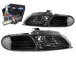 For 1996-2000 Dodge Caravan Oe Style Headlights W/Led Kit+Cool Fan Black/Clear DNA MOTORING