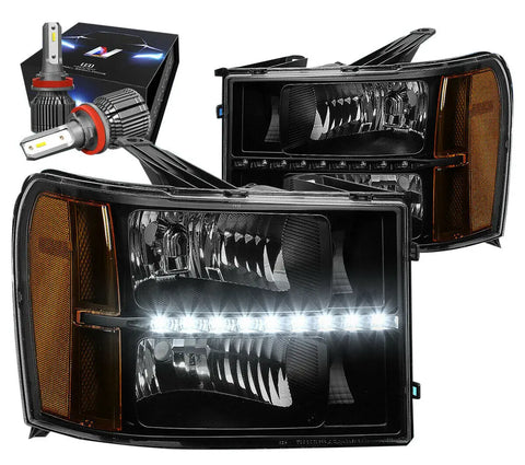 For 1997-2004 Dodge Dakota/Durango Bumper Dual Headlight W/Led Kit+ Fan Chrome DNA MOTORING