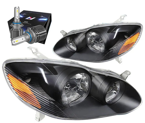 For 1998-2002 Honda Accord Projector Headlight Lamp W/Led Kit+Cool Fan Smoked DNA MOTORING