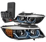 For 1999-2002 Chevy Silverado Headlights+Bumper Lights W/Led Kit + Fan Black DNA MOTORING