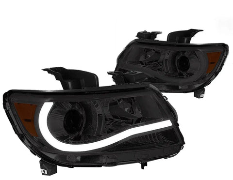 For 1999-2002 Chevy Silverado Tahoe Headlight Bumper Lamp W/Led Kit+ Fan Smoked DNA MOTORING