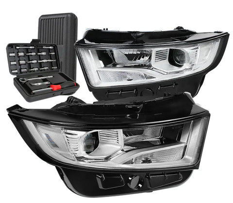 For 1999-2004 Ford Mustang Euro Signal Headlight W/Led Hid Kit Slim Style Smoked DNA MOTORING