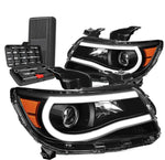 For 1999-2007 Gmc Sierra 1500 Signal Headlight Lamp W/Led Kit+Cool Fan Chrome DNA MOTORING