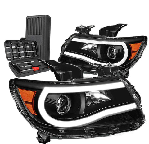 For 1999-2007 Gmc Sierra 1500 Signal Headlight Lamp W/Led Kit+Cool Fan Chrome DNA MOTORING