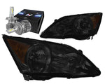 For 1999-2007 Gmc Sierra Yukon Led Drl Smoked/Amber Headlight W/Led Kit+Cool Fan DNA MOTORING