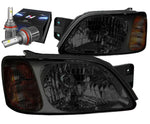 For 2000-2004 Subaru Legacy Oe Style Headlight Lamps W/Led Kit+Cool Fan Smoked DNA MOTORING