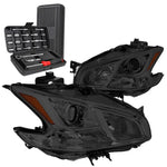 For 2002-2005 Dodge Ram Led Drl Black Amber Corner Projector Headlights+Tools DNA MOTORING