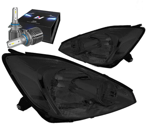 For 2002-2009 Chevy Trailblazer Ext Oe Style Headlight Headlights Smoked Amber DNA MOTORING