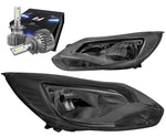 For 2002-2009 Chevy Trailblazer Headlight W/Led Hid Kit+Cooling Fan Black/Amber DNA MOTORING