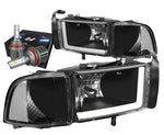 For 2003-2006 Avalanche Led Drl Black/Amber Projector W/Led Kit Slim Style Black DNA MOTORING