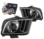 For 2003-2008 Toyota Corolla E120 Headlights W/Led Kit Slim Style Black/Amber DNA MOTORING