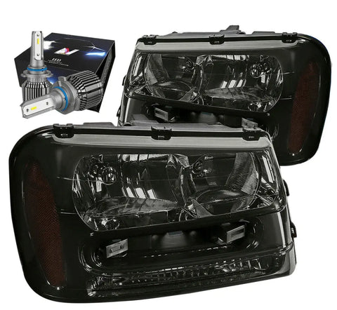 For 2004-2007 Bmw 525I 3D Led U-Halo Headlight Lamp W/Led Kit+Cool Fan Black DNA MOTORING