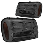 For 2004-2008 Ford F150 Drl Bar Projector Headlight W/Led Kit+Cool Fan Smoked DNA MOTORING