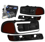 For 2004-2008 Ford F150 Drl Projector Headlight Lamp W/Led Kit Slim Style Chrome DNA MOTORING