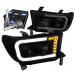 For 2004-2008 Ford F150 Lincoln Mark Lt Led Drl Projector Headlight Smoked Amber DNA MOTORING