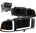 For 2004-2008 Ford F150/Mark Lt Led Drl Projector Headlight+Tools Smoked/Amber DNA MOTORING
