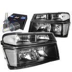 For 2004-2012 Chevy Colorado/Gmc Canyon Headlight Lamp W/Led Kit+Cool Fan Black Dynamic Performance Tuning