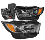 For 2004-2012 Chevy Colorado/Gmc Canyon Headlights W/Led Kit Slim Style Black DNA MOTORING