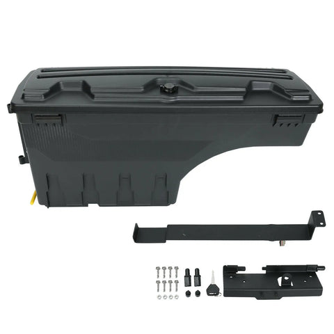 For 2004-2012 Chevy Colorado Gmc Canyon Left Side Truck Case Bed Storage Toolbox BLACKHORSERACING