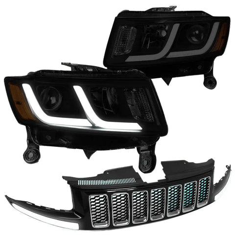 For 2004-2012 Colorado Canyon Dual Led Headlight Bumper Lamp+Tools Black/Clear DNA MOTORING