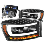 For 2005-2007 Ford Focus Replacement Headlight Lamps W/Led Kit+Cool Fan Black DNA MOTORING