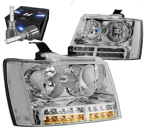 For 2006-2009 Ram Truck Led Drl Sequential Projector Headlight+Tools Black/Amber DNA MOTORING