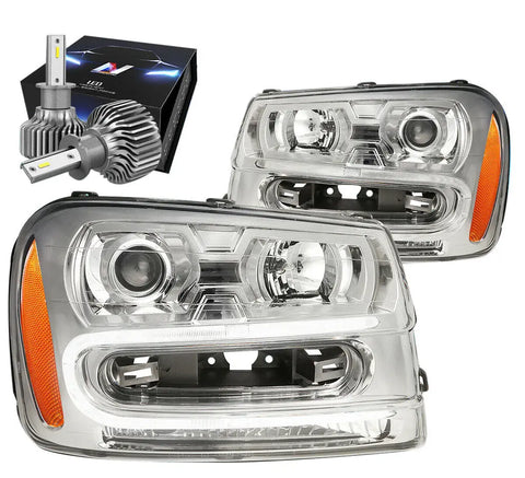 For 2006-2010 Dodge Charger Lx Turn Signal Headlight W/Led Kit+Cool Fan Chrome DNA MOTORING