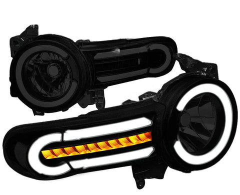 For 2006-2010 Sienna Replacement Headlight Head Lamp W/Led Kit Slim Style Smoked DNA MOTORING