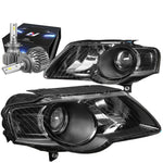 For 2006-2010 Vw Passat Projector Headlight Lamps W/Led Kit Slim Style Black DNA MOTORING