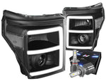 For 2006-2016 Impala/Monte Carlo Side Turn Headlights W/Led Kit+Cool Fan Black DNA MOTORING