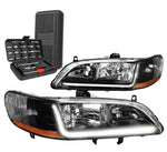 For 2007-2011 Honda Crv Oe Style Headlight Head Lamp W/Led Kit Slim Style Smoked DNA MOTORING