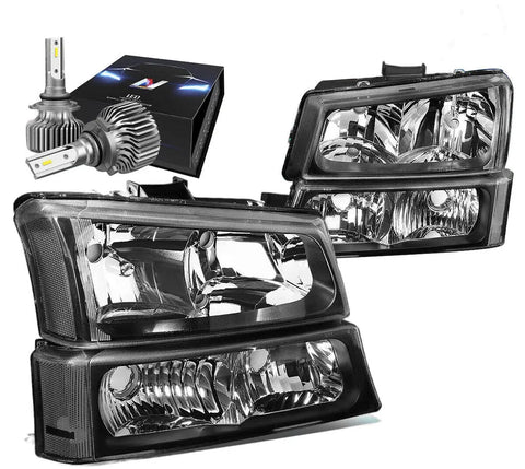 For 2007-2013 Sequoia Tundra Headlights W/Led Hid Kit+Cooling Fan Smoked/Clear DNA MOTORING