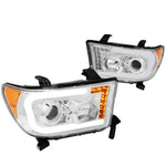 For 2007-2013 Toyota Tundra Led Turn Signal+Drl Tube Projector Headlight Lamp DNA MOTORING