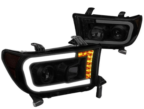 For 2007-2013 Toyota Tundra Pair Led Turn Signal+Drl Projector Headlight Lamp Dynamic Performance Tuning