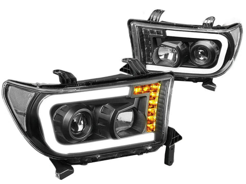 For 2007-2013 Toyota Tundra Pair Led Turn Signal+Drl Projector Headlights Lamps Dynamic Performance Tuning