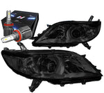 For 2007-2014 Chevy Silverado Dual Headlight+Corner Lamp W/Led Kit+ Fan Chrome DNA MOTORING
